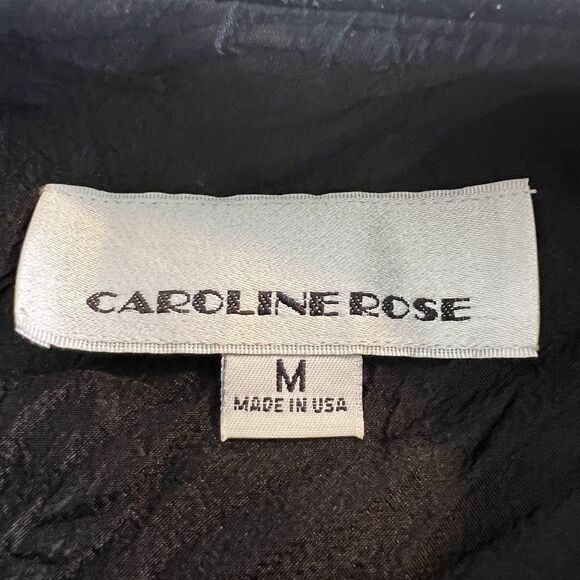 Caroline Rose Black Tunic Top Blouse 3/4 Sleeves Women’s M - Picture 6 of 10